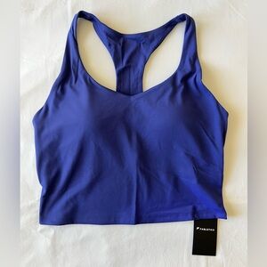 ✨NEW✨Fabletics Anywhere Cropped Built-In Bra Tank in Nightfall Blue